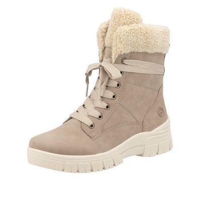 Remonte Schnürstiefel - Braunbeige Leder