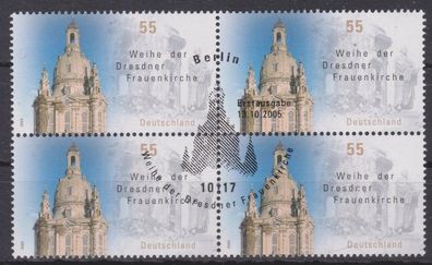 BRD 2005 gestempelt ESST 4er Block MiNr. 2491 Weihe der Dresdner Frauenkirche