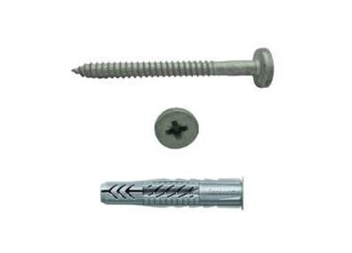 Nobilia 20 x Schraube 5,5 x 60 Kreuz + Dübel Wandschiene Hängeschrank Aufhängung