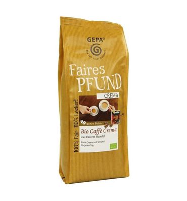 Gepa Faires Pfund Caffè Crema 500g Ganze Bohne, Bio, Fairtrade