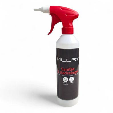 MILURY Sanitär- & Badreiniger Sprühflasche 500ml | Leer