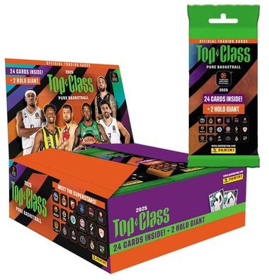 Panini Euro League Basketball 2024/2025 Top Class Fat Pack Box 10er Display