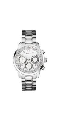 Guess Sunrise Damenuhr Chronograph silber