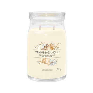 Aromatic candle Signature large glass Soft Wool & Amber 567 g