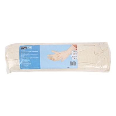 Hygostar Baumwollhandschuhe Nature Long | 12 Paar