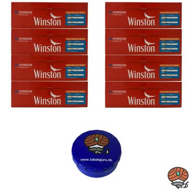8 Pack Winston Extra Filterhülsen + Taschenascher