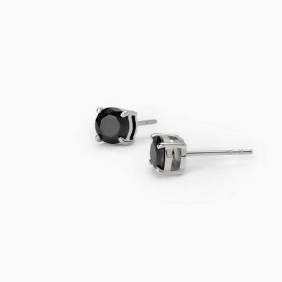 2 Jewels Herren Ohrstecker 261430 Zirkonia, schwarz