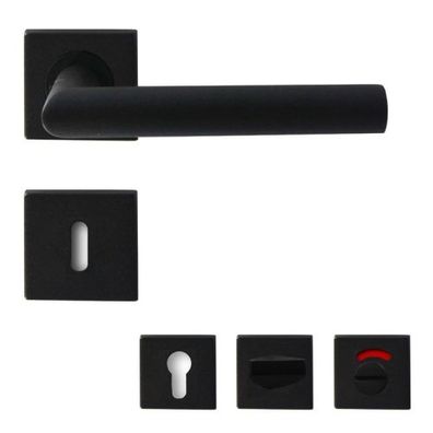 Rosettengarnitur Baumanti Amazonas quadratische Rosette schwarz matt Türgriff