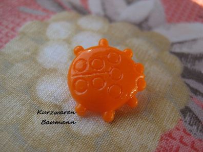 1Kunststoffkinderknopf Kunststoffkinderknöpfe Schildkröte orange 17x7mm Öse3mm Nr1173