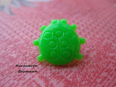 1Kunststoffkinderknopf Kunststoffkinderknöpfe Schildkröte grün 17x7mm Öse3mm Nr1177