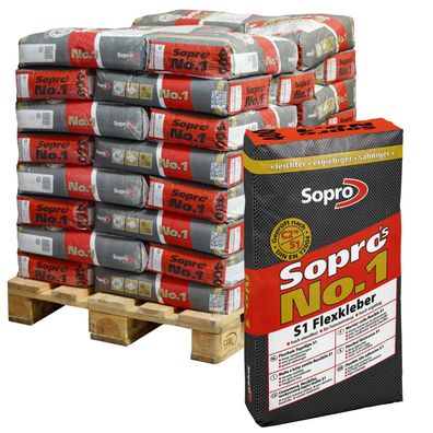 40x Sopro No. 1 Fliesenkleber 400 S1 25kg