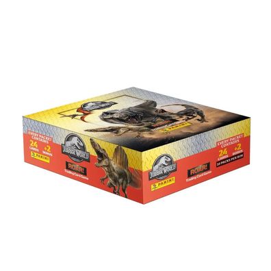 Jurassic World Roar! Trading Cards – FAT PACK BOX Sammelkarten Dino Dinosaurier