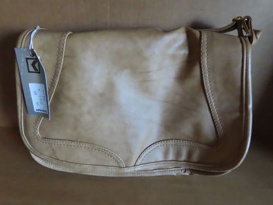 Handtasche Schultertasche hell braun mit Schließe