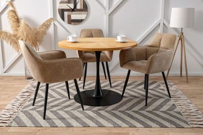 Essgruppe A94, Esszimmer Set , Esstisch mit 3 Stühlen-Farbe wählbar