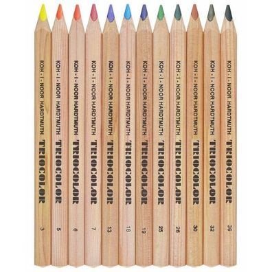 KOH-I-NOOR Dreieckige Buntstifte Triocolor 3152 - 12 Stück