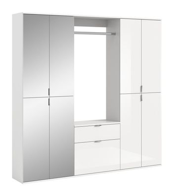 Xonox Garderoben Set 3-teilig Projekt X Schuhschrank Weiß 8-trg