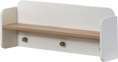 Ritmik Wandregal Mirage Weiß Walnussoptik 83x33 cm