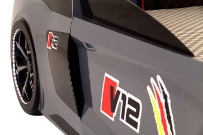 Kinder Autobett V12 Full mit Sound &amp; LED Scheinwerfer