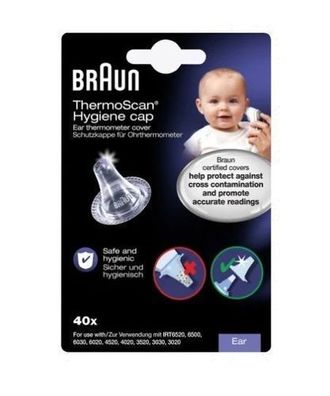 Braun Ohrthermometer Schutzkappen - 40 Stueck