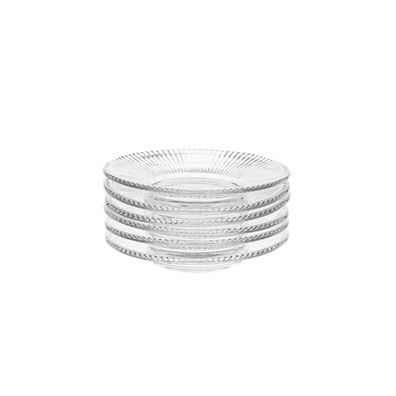 Glas-Untertellerr ø11,5 cm, Relief Design - dekorativ & funktional