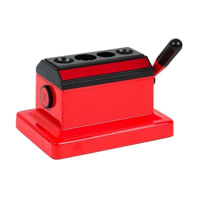 Myon Zigarrenschneider, 4 Zylindern Rot/Schwarz Cutter für Zigarren, Holzkiste