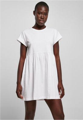 Urban Classics Damen Kleid Ladies Organic Empire Valance Tee Dress White