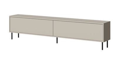 Fernsehschrank MASHA 200 cm TV - Lowbord PUSH TO OPEN Kaschmir