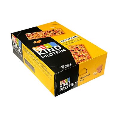 Be-Kind Protein Riegel Caramel Nut, Kiste mit 12x 50g