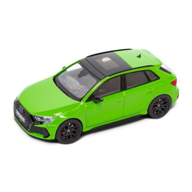 Original Audi RS3 Sportback Modellauto 1:43 Miniatur Modell grün 5012413031