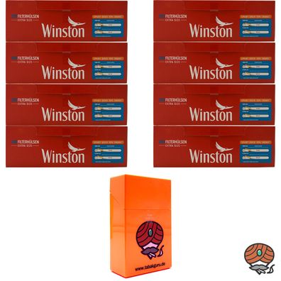 8 Pack Extra Winston 250 Hülsen + Zigarettenbox