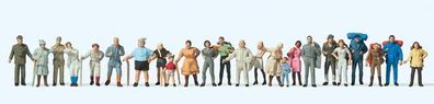 Preiser 14413 Spaziergänger, Wanderer. 24 Figuren Spur H0