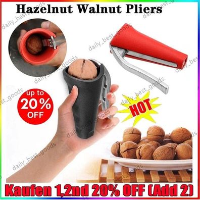 Neu Nussknacker Edelstahl Walnüsse Haselnuss Knacker Zinkdruckguss Nussöffner