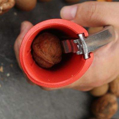 Premium Stainless Steel Nutcracker Heavy-Duty Zinc Die-Cast Walnut & Hazelnut Cracker