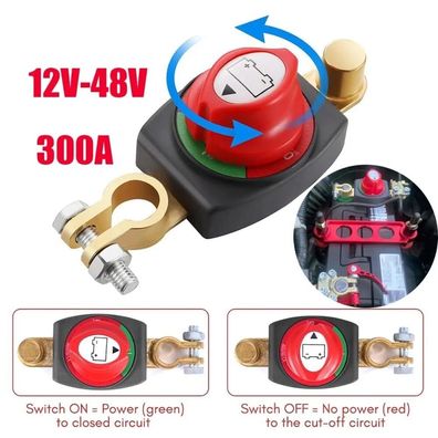 Batterie Trennschalter 12V-48V 300A Stromunterbrecher Marine PKW Stromschalter