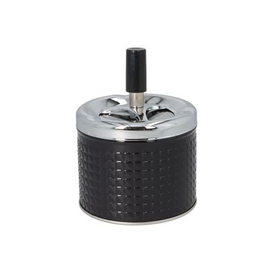 Angelo Schleuderaschenbecher - Metall schwarz Ø 9cm