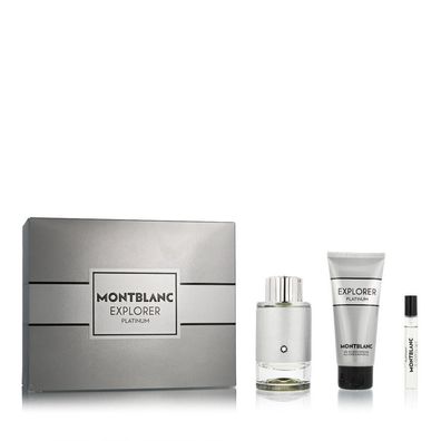 Mont Blanc Explorer Platinum Gift Set 100ml EDP + 100ml Shower Gel + 7.5ml EDP