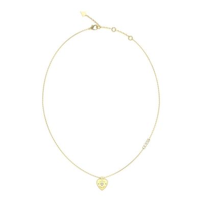 Charmante vergoldete Halskette Guess Amore JUBN05056JWYGT/U