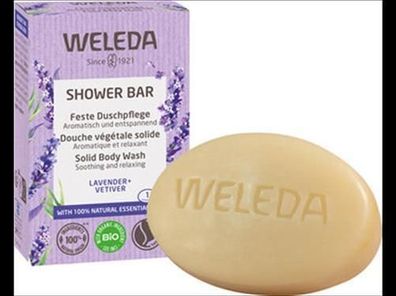 Weleda 3x WELEDA Feste Duschpflege Lavender+Vetiver 75g
