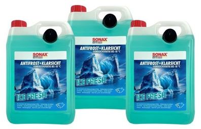 Sonax AntiFrost+KlarSicht bis -18 °C Ice-fresh 3x5 Liter