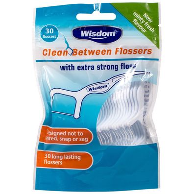Wisdom Zahnseide mit Halter 30 Stück