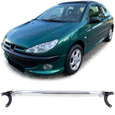 Aluminium Domstrebe vorne 3tlg verstellbar für Peugeot 206 + CC SW 1998-2008