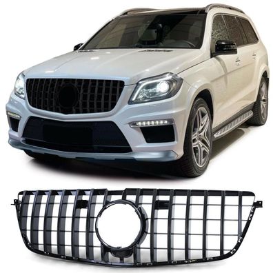 Sport Kühlergrill Schwarz Glanz passt für Mercedes GL X166 Vorfacelift 2012-2015