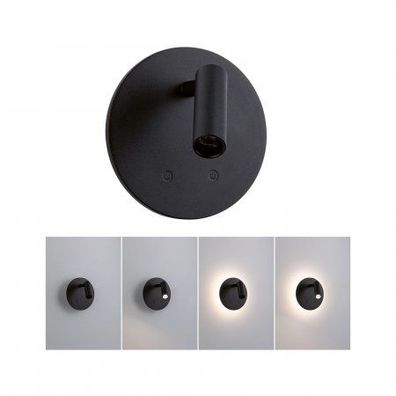 Paulmann 71286 LED Akku Wandleuchte Kiora 2700K schwarz dimmbar