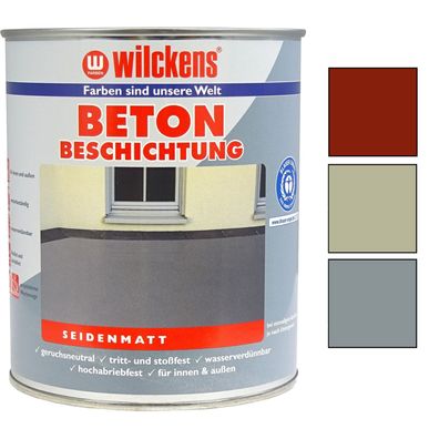 Wilckens Betonbeschichtung Seidenmatt 0.75 LTR Spezialbeschichtung Innen Aussen