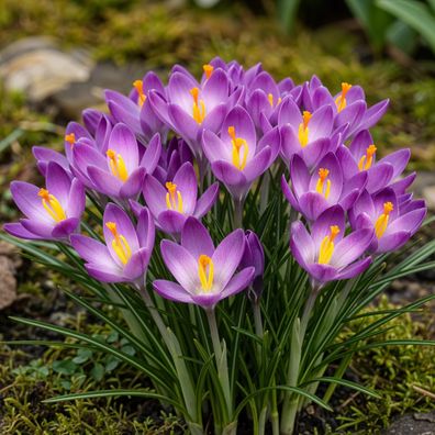 Exotenherz Blumenzwiebeln - Krokus Crocus Ruby Giant (50 Stück) Durchmesser 5-6cm