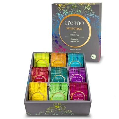 Geschenk Creano Geschenkset BIO Organic HERBAL TEA Geschenkbox mit 90 Teebeuteln