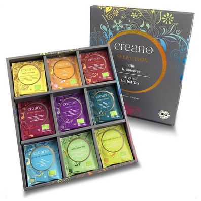 Geschenk Creano Geschenkset BIO Organic HERBAL TEA Geschenkbox mit 27 Teebeuteln