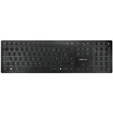 CHERRY TAS KW 9100 SLIM Wireless FR-Layout schwarz/silber