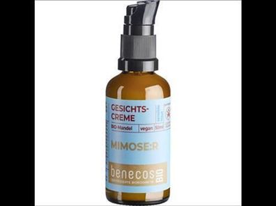 benecos 6x benecosBIO Gesichtscreme BIO-Mandel - MIMOSE: (Für sensible Haut) 50ml