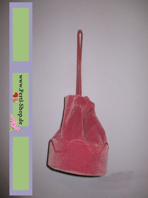 Tasche, Handtasche, racht, altrosa, Samt, Pompadour, Einzelstück